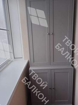 Отделка балкона с холодным остеклением Provedal и выносом остекления