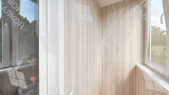 Отделка балкона МДФ с утеплением и остеклением