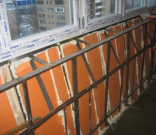 Утепление балкона пеноплексом с выносом подоконника в Москве