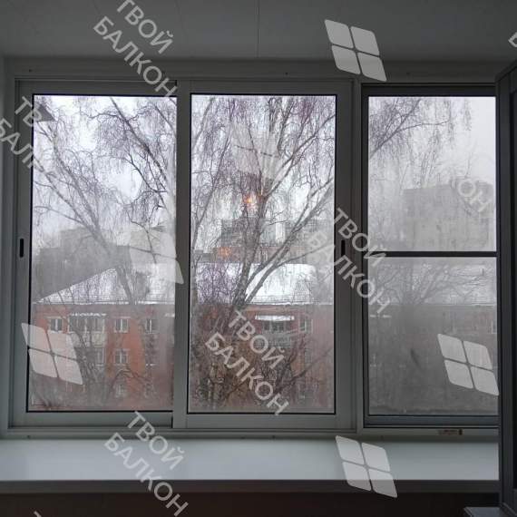 Отделка балкона с холодным остеклением Provedal и выносом остекления Отделка балкона с холодным остеклением Provedal и выносом остекления